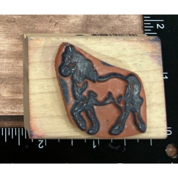 Horse Rubber Stamp Wood Mounted A889D By Rubber Stampede - Picture 2 of 5